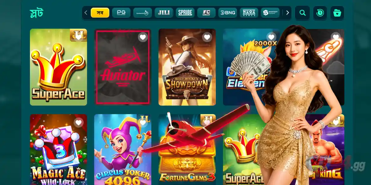 CD44 online slot games and crash game lobby featuring JILI Super Ace, Aviator, and PG Soft in Bangladesh